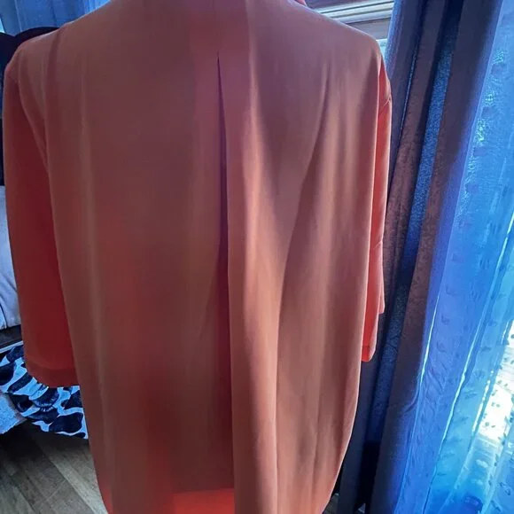 Blumin Apparel Orange Lightweight Draped Cardigan L/XL | Coastal Business Casual - Picture 3 of 3